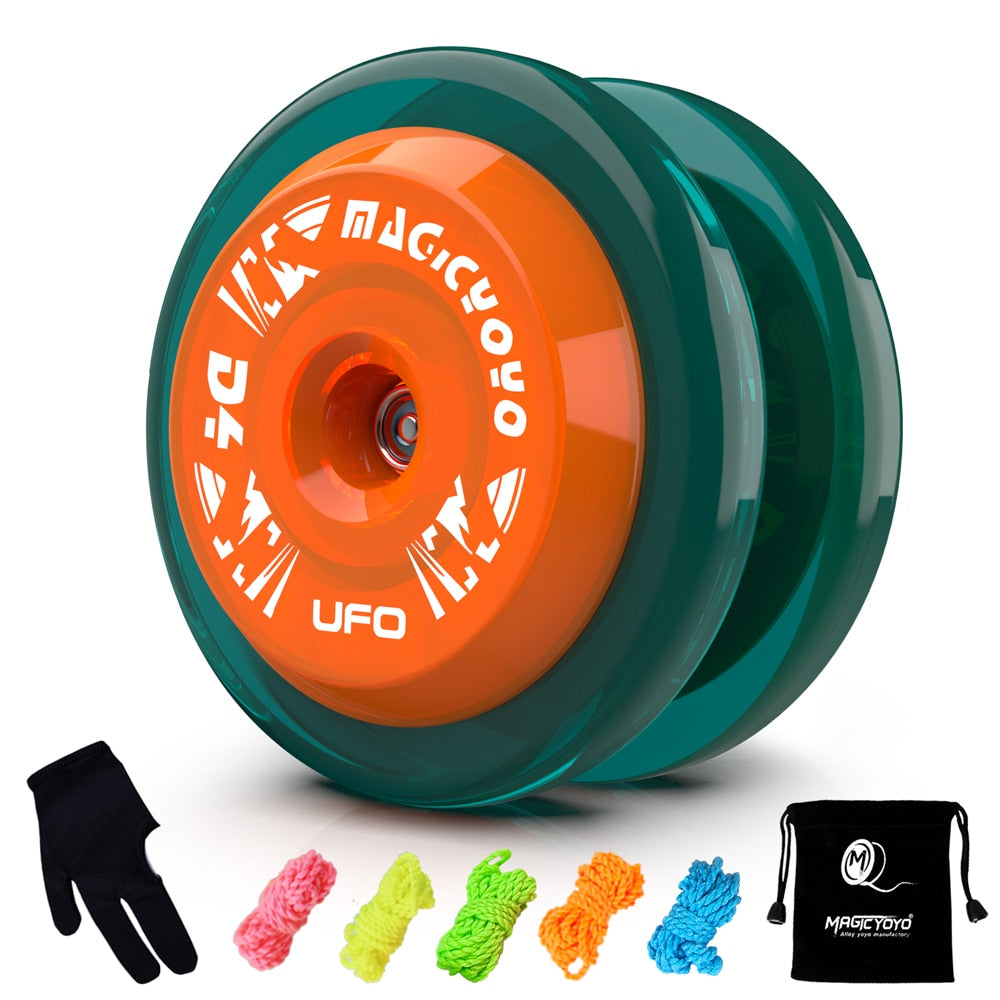 MAGICYOYO D4 UFO Responsive Yoyo, Professional Looping Yo Yo for Kits Beginner, Plastic Yo-Yo Great for 2A Tricks