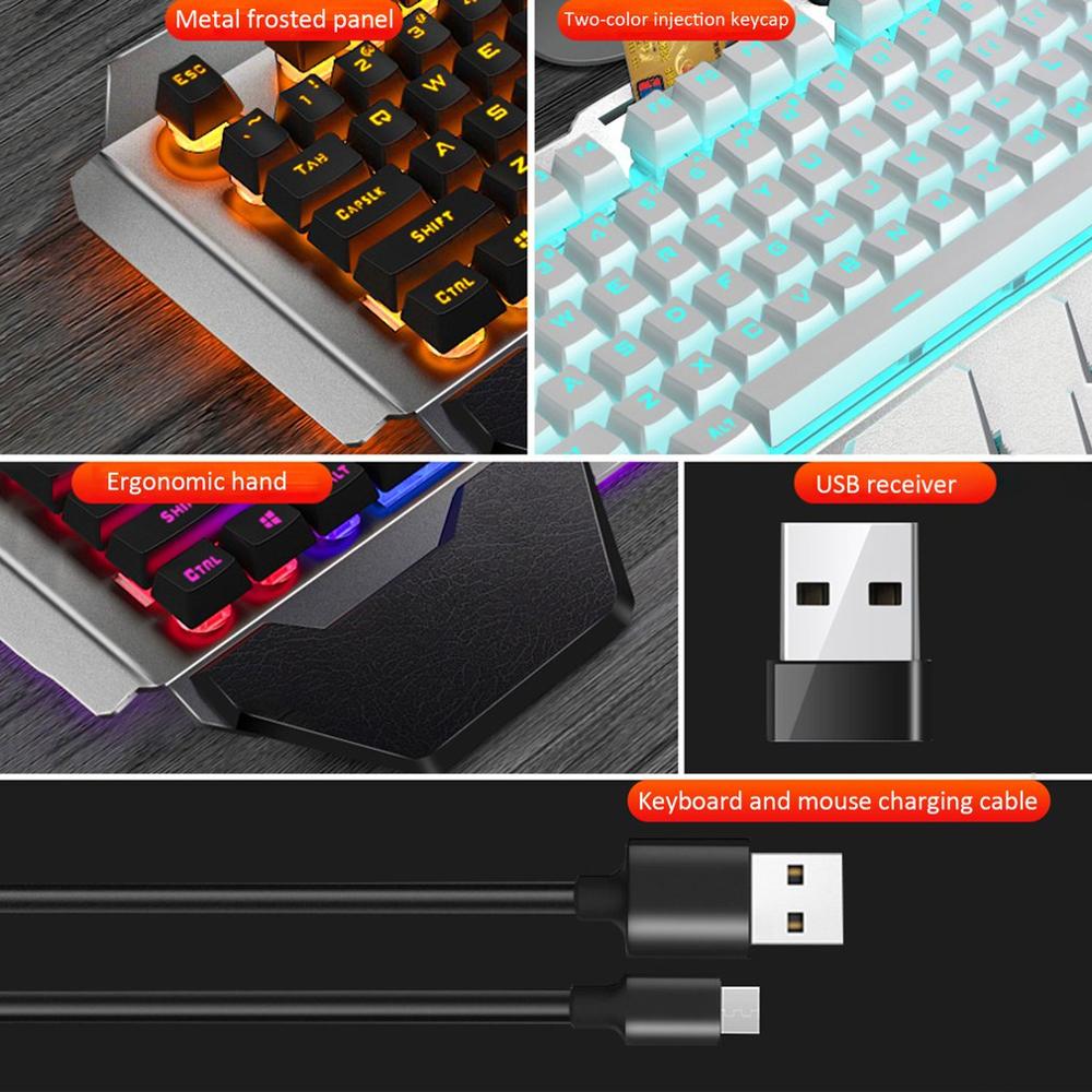 K680 Gaming keyboard and Mouse Wireless keyboard And Mouse Set LED Keyboard And Mouse Kit Combos