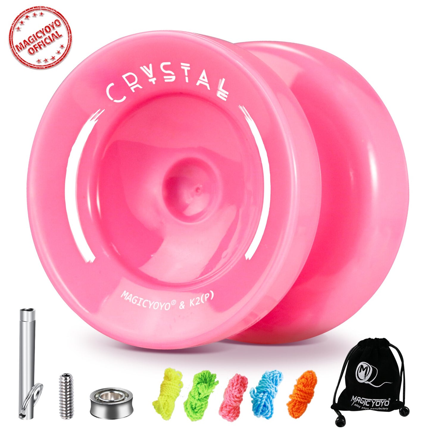 MAGICYOYO K2 CRYSTAL Yoyo , Dual Purpose Responsive Yo-Yo for Beginner, Replacement Unresponsive Bearing for Advanced