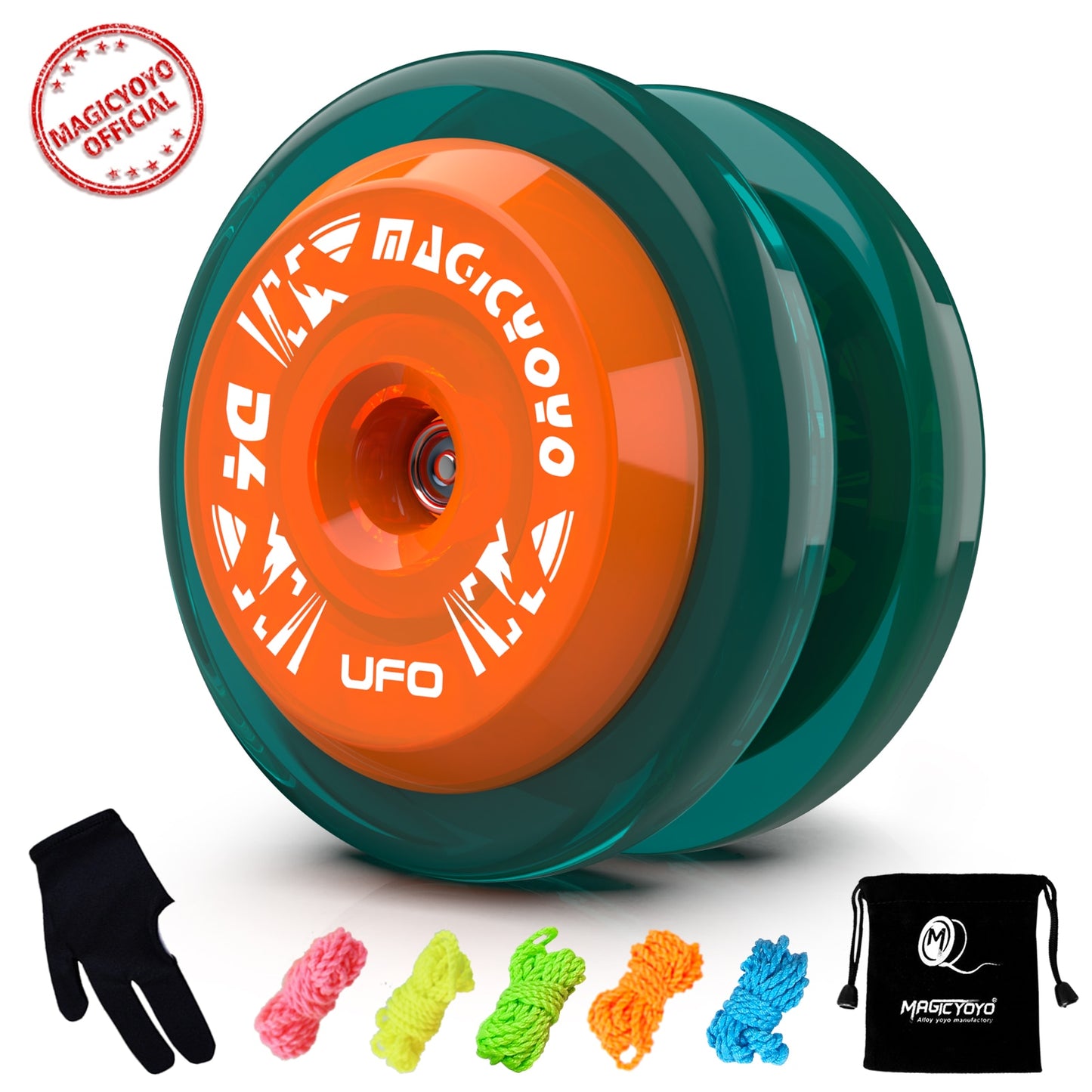 MAGICYOYO D4 UFO Responsive Yoyo, Professional Looping Yo Yo for Kits Beginner, Plastic Yo-Yo Great for 2A Tricks