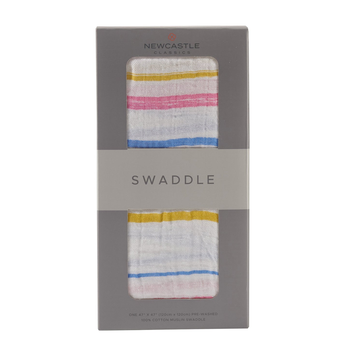 Watercolor Stripe Cotton Muslin Swaddle