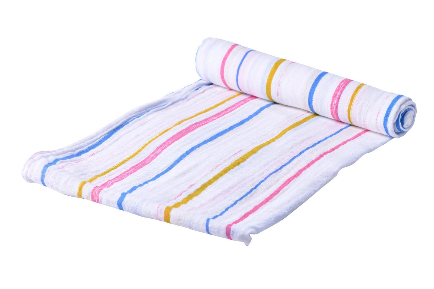 Watercolor Stripe Cotton Muslin Swaddle