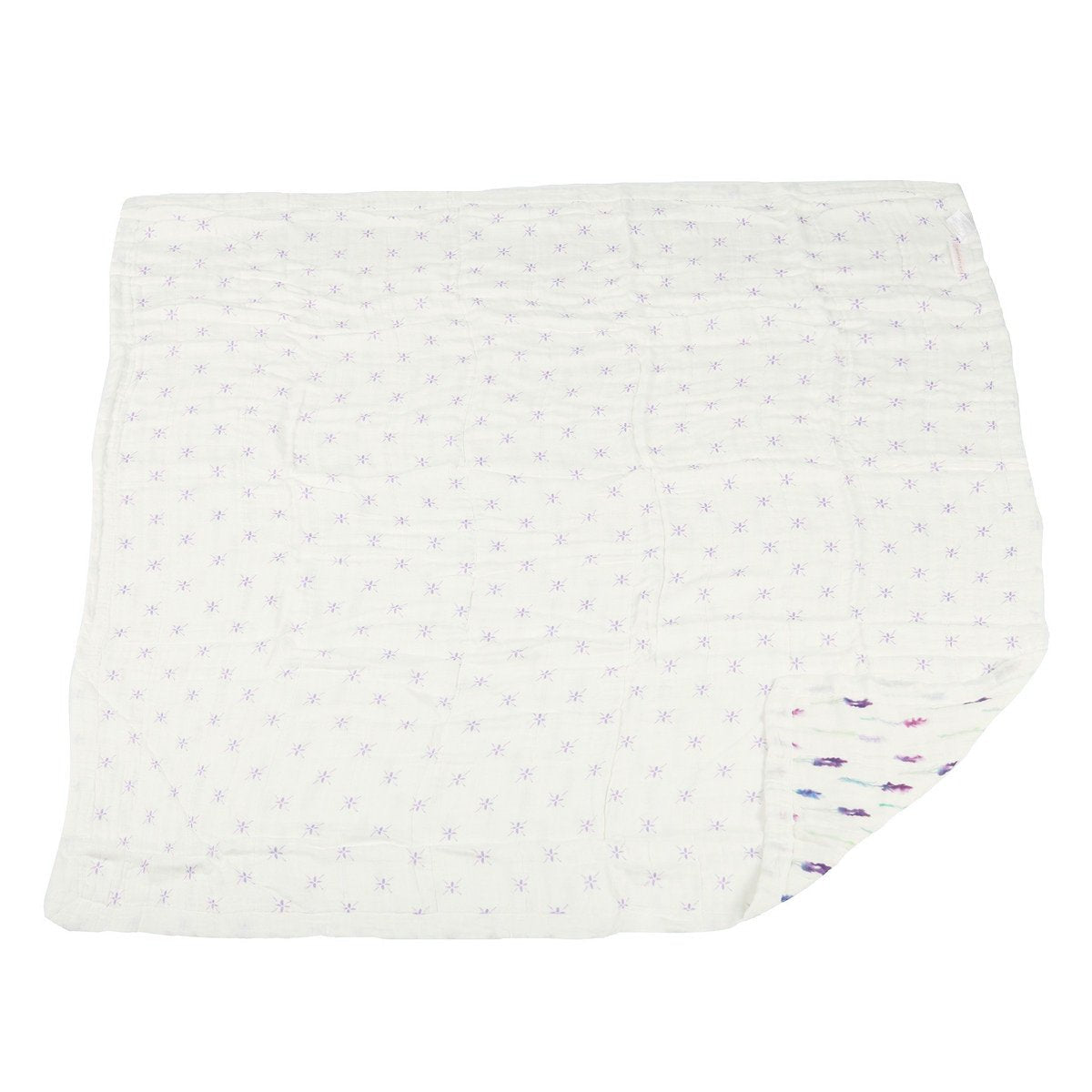 Lavender and Lavender Flower Bamboo Muslin Newcastle Blanket