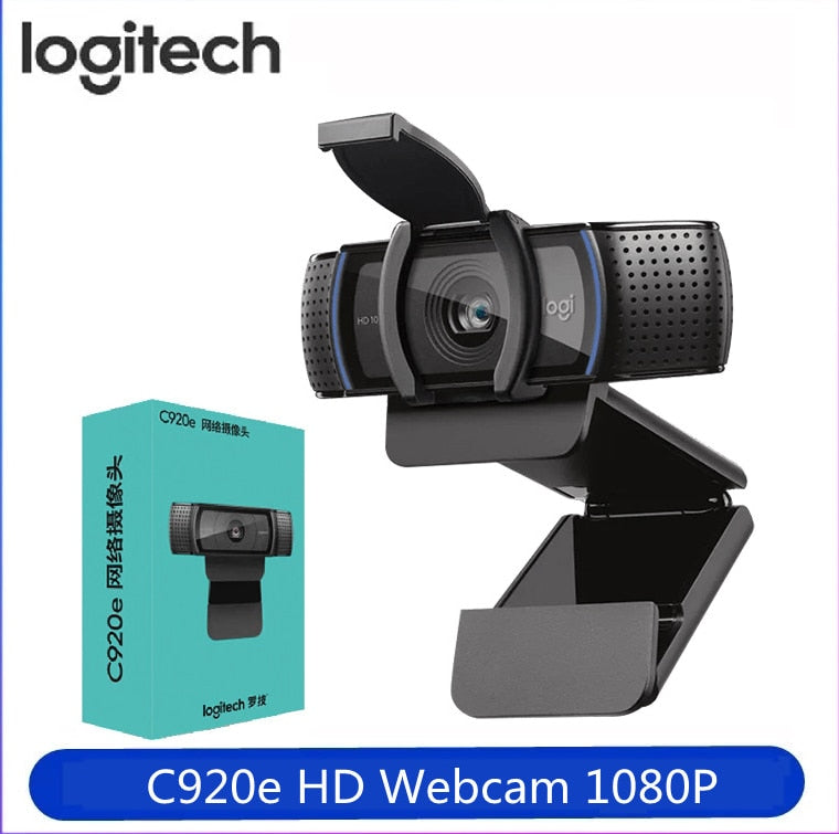 Original Logitech C920e HD Webcam 1080P USB Smart Web Camera Widescreen Video Chat Recording Autofocus Camera Full HD Cam