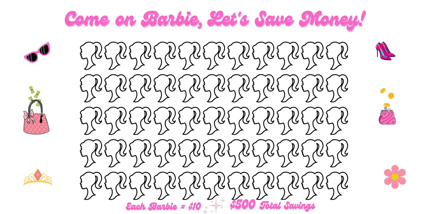 Barbie Savings Challenge - Color Digital Download